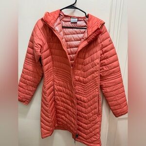 Columbia powder lite Omni heat mid jacket in orange